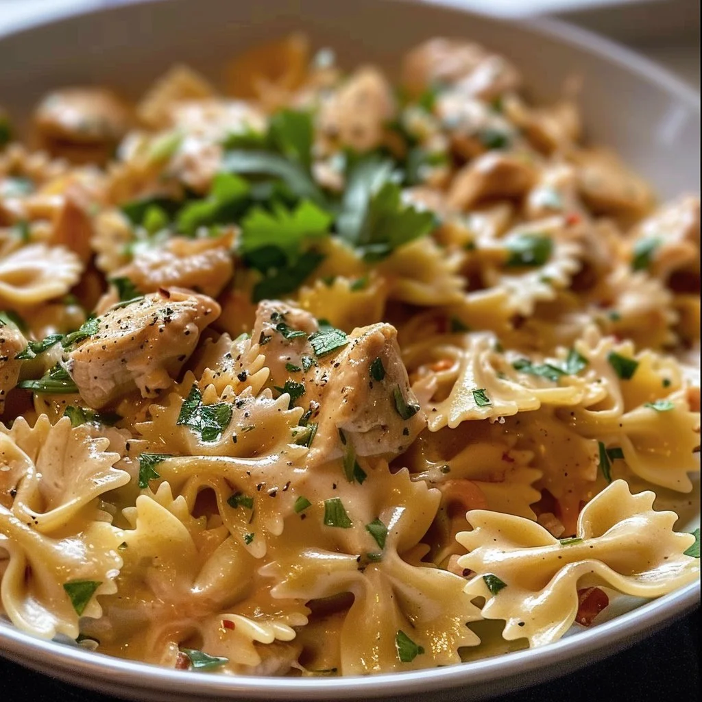 Garlic Butter Chicken Bowtie Pasta Recipe - Quick & Easy!