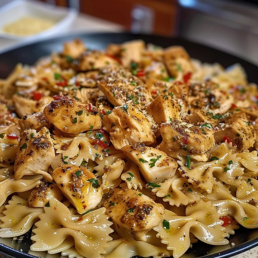 Garlic Cowboy Butter Bowtie Pasta with Chicken Recipe