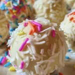 No-Bake Coconut Cream Easter Balls ready for serving