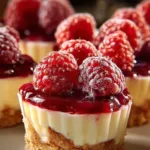 Delicious Raspberry Lemon Cheesecake Cups served in dessert glasses
