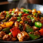 Spicy Jalapeño Chicken Stir-Fry served in a vibrant bowl