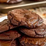 Delicious Texas Sheet Cake Cookies on a plate showcasing their rich chocolate frosting.