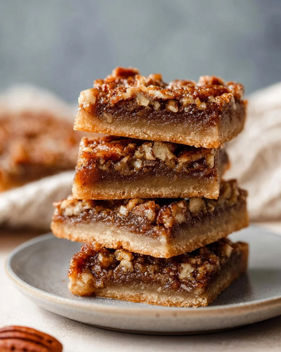 Brown Butter Pecan Pie Bars with toasted pecans and a rich buttery crust