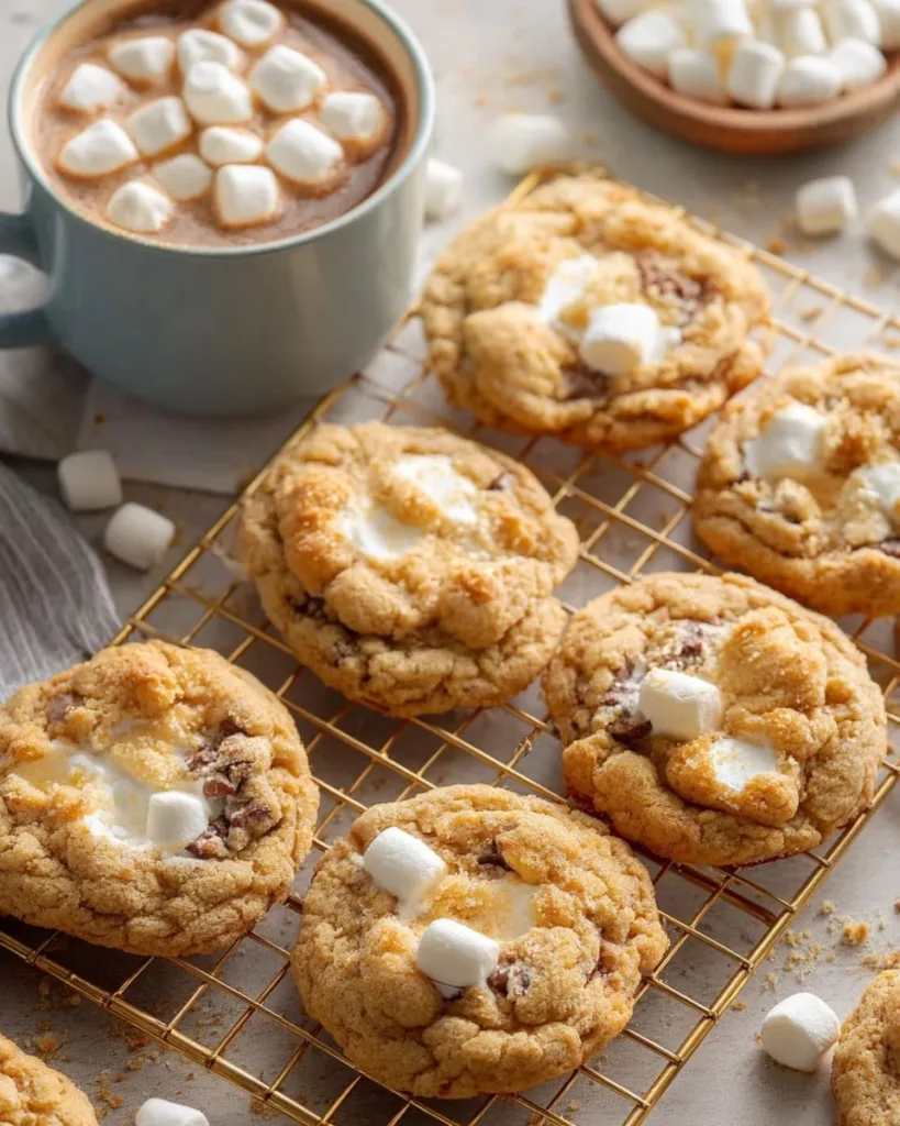 Brown Butter Rice Cereal Marshmallow Cookies on a plate
