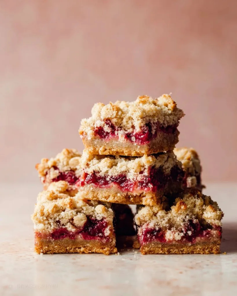 Delicious homemade cranberry bars with a golden crust and tart cranberry filling.