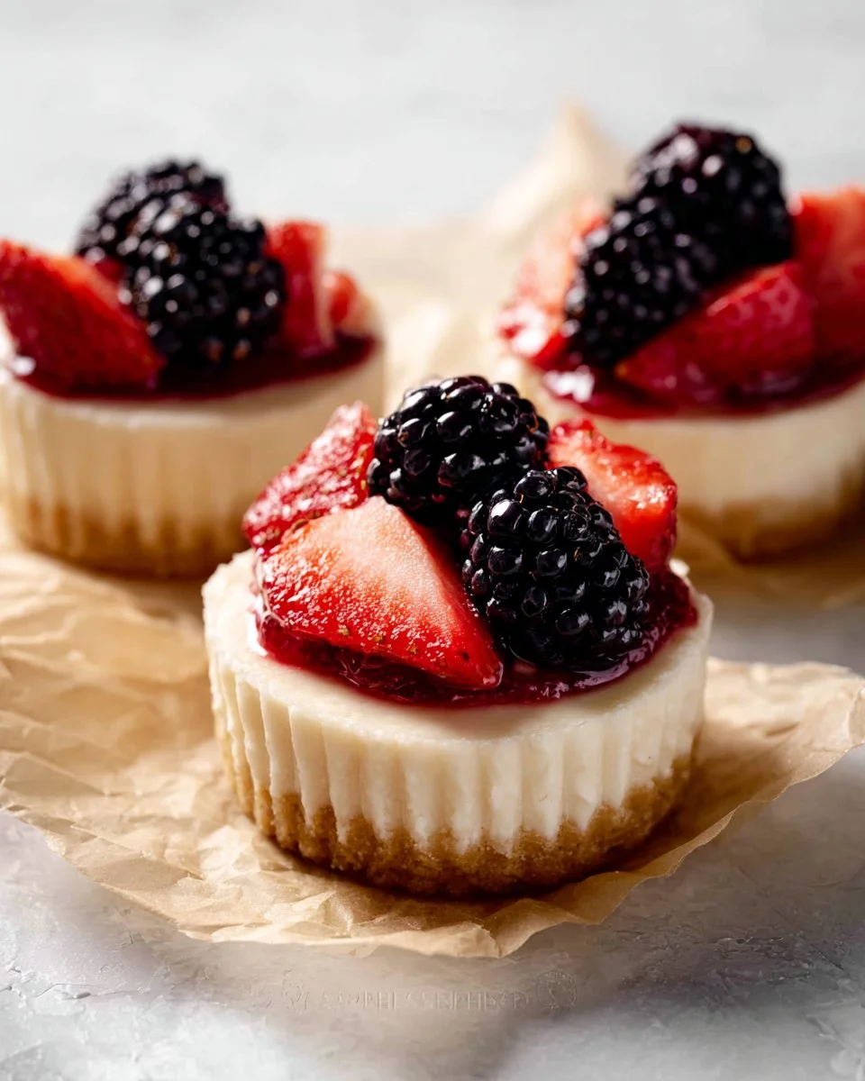 Delicious assortment of mini cheesecakes on a platter