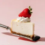 Delicious no-bake cheesecake topped with fresh berries and whipped cream