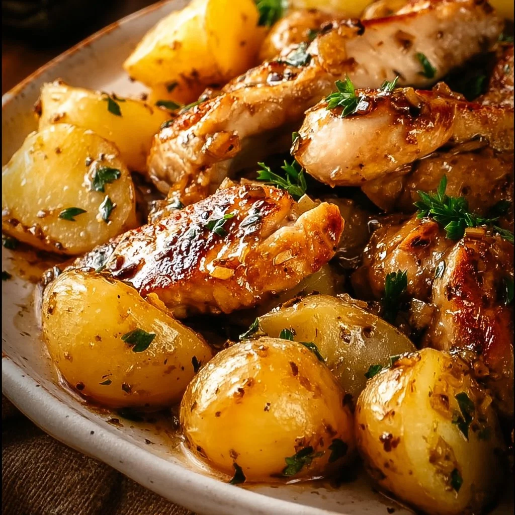 One-Pan Garlic Butter Chicken & Potatoes