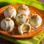 Delicious pumpkin spice truffles decorated with autumn spices and chocolate