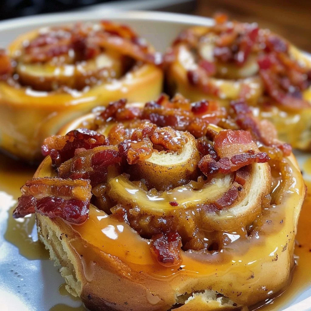 Bourbon Maple Bacon Cinnamon Rolls