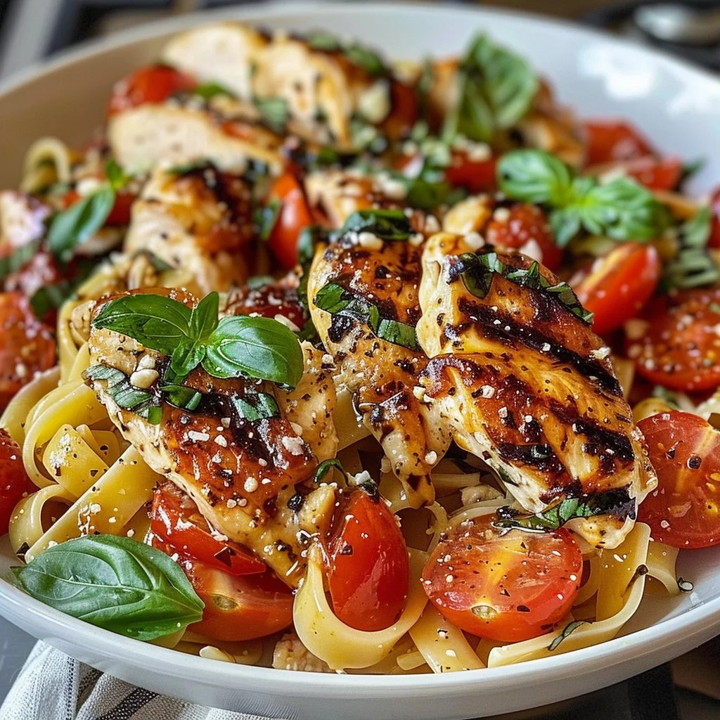 Bruschetta Chicken with Pasta