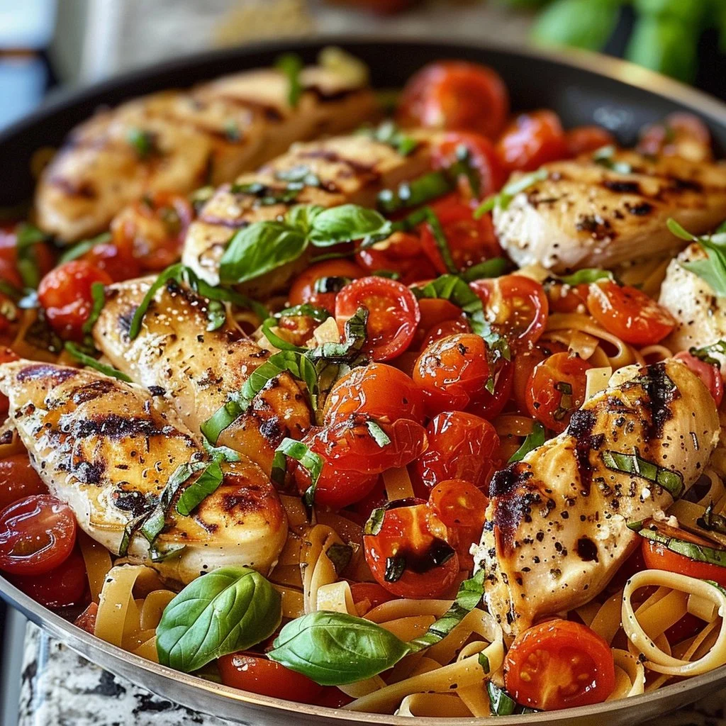 Bruschetta Chicken with Pasta