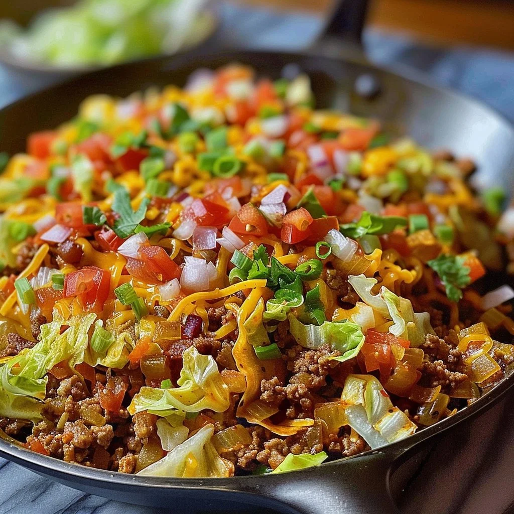 Ground Beef Taco Cabbage Skillet
