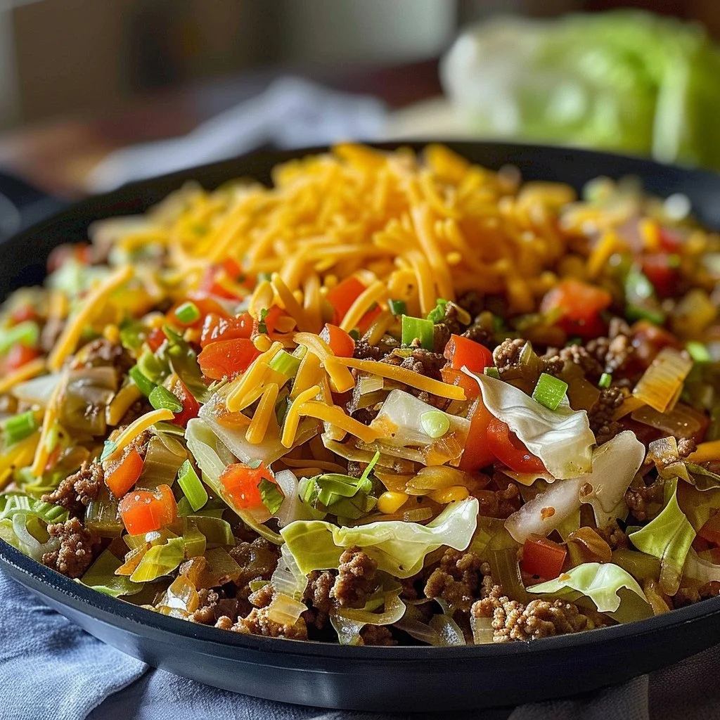 Ground Beef Taco Cabbage Skillet