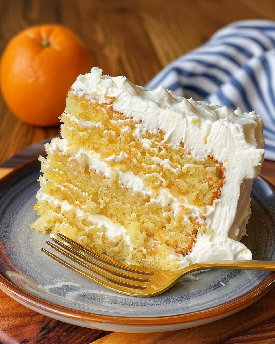 Mandarin Orange Cake with Pineapple Frosting