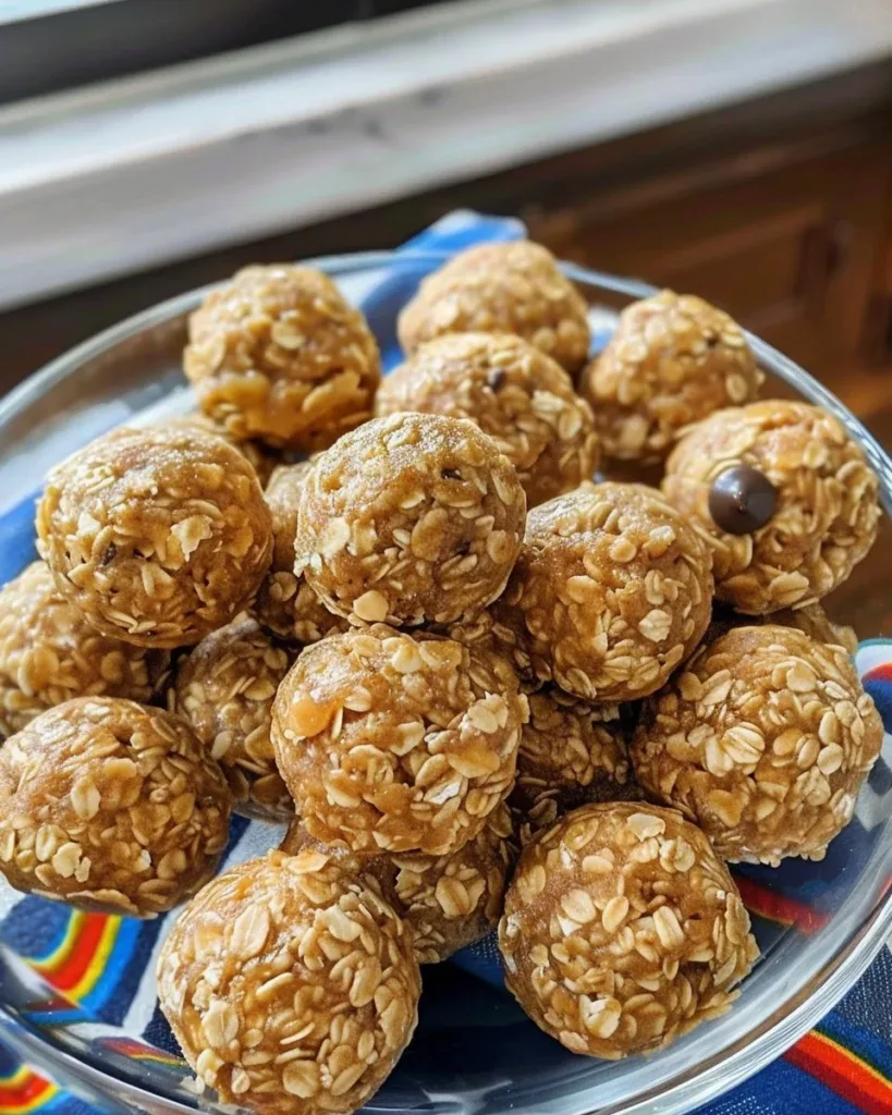 Delicious homemade peanut butter balls on a wooden table
