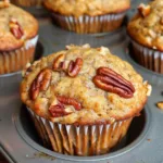 Deliciously baked Pecan Banana Muffins ready to enjoy