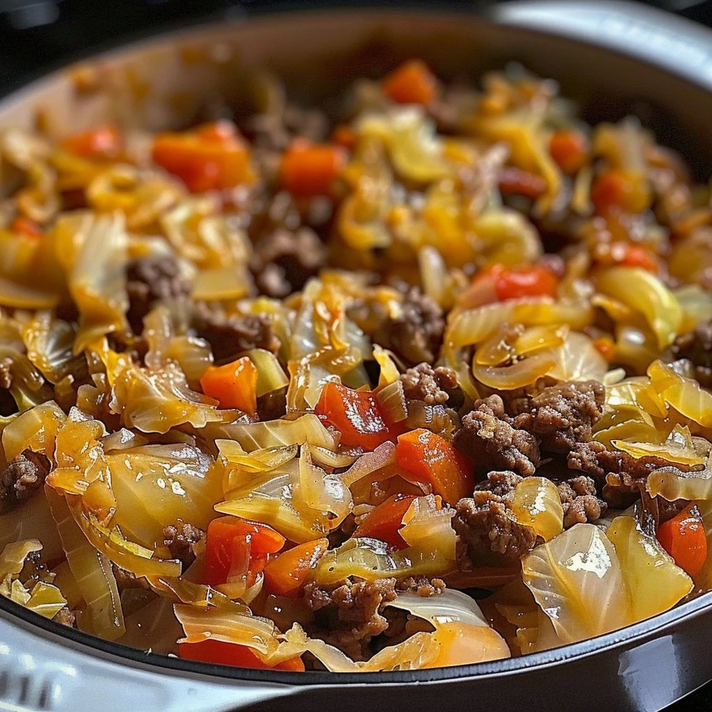 Savory Cabbage Beef Bake