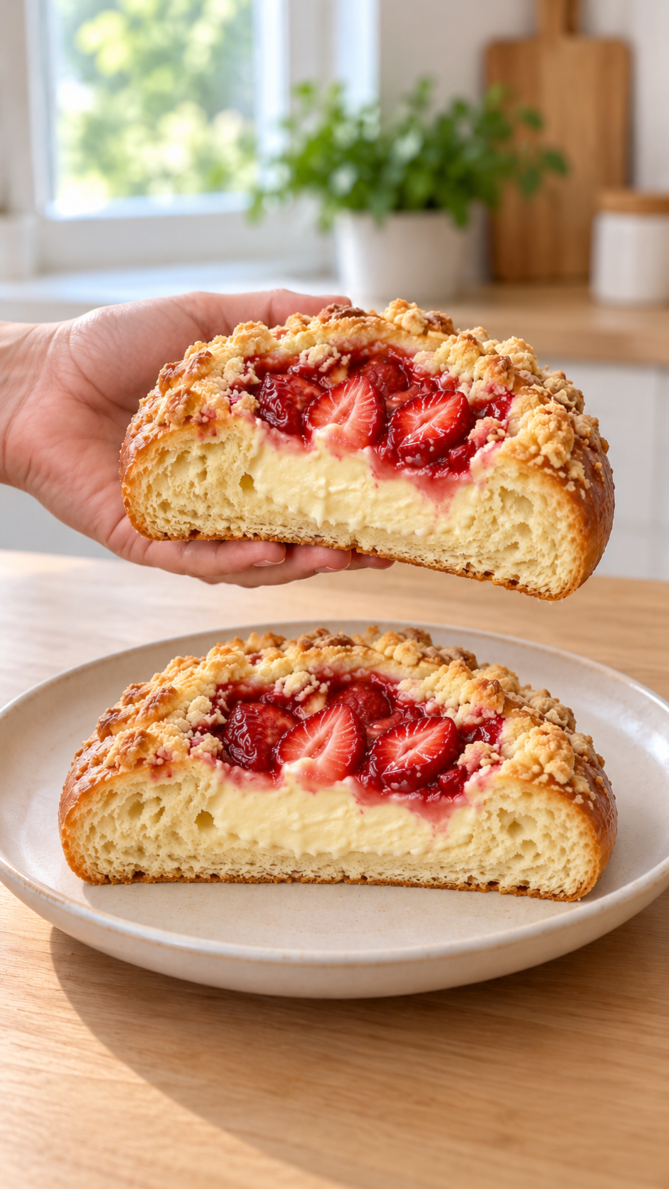 Gluten-Free Strawberry Cheesecake Buns