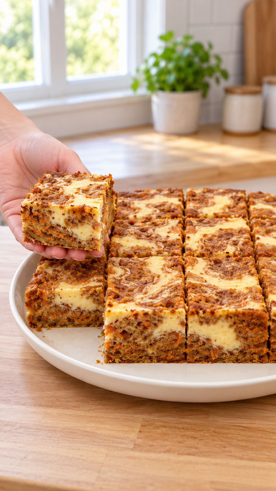 Gluten-Free Carrot Cake Cheesecake Bars