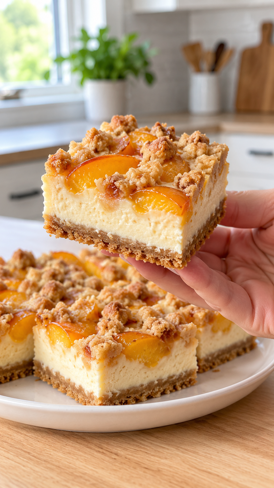 Gluten-Free Peach Cheesecake Bars