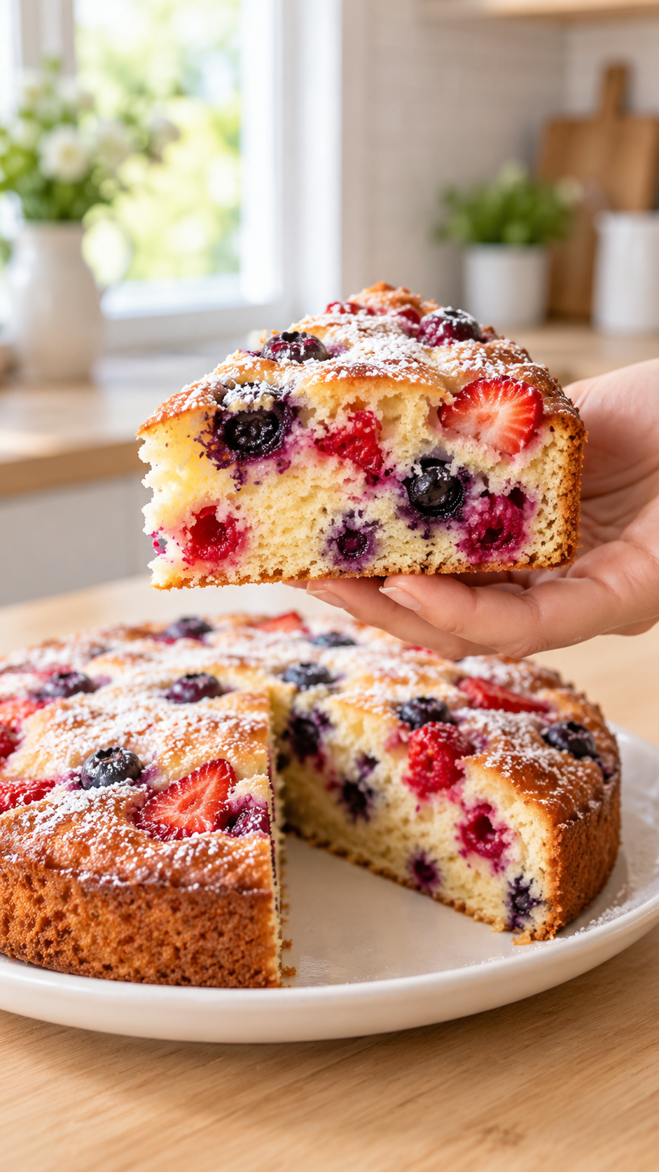 Gluten-Free Berry Yogurt Cake