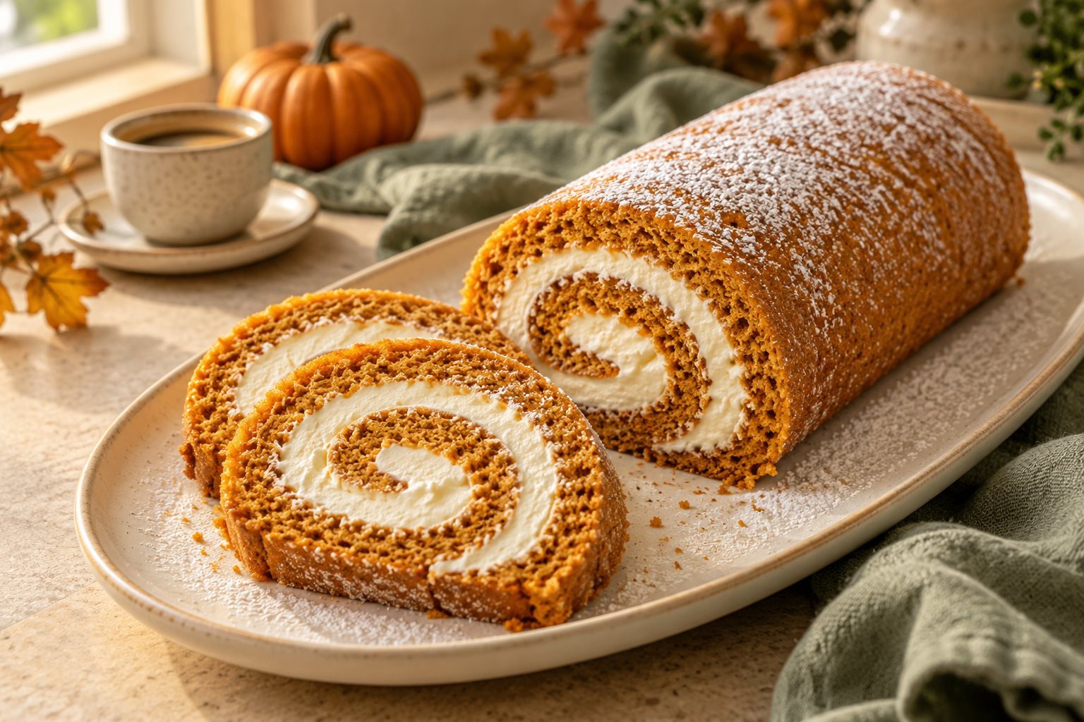 Gluten-Free Pumpkin Roll with Vanilla Cream Cheese