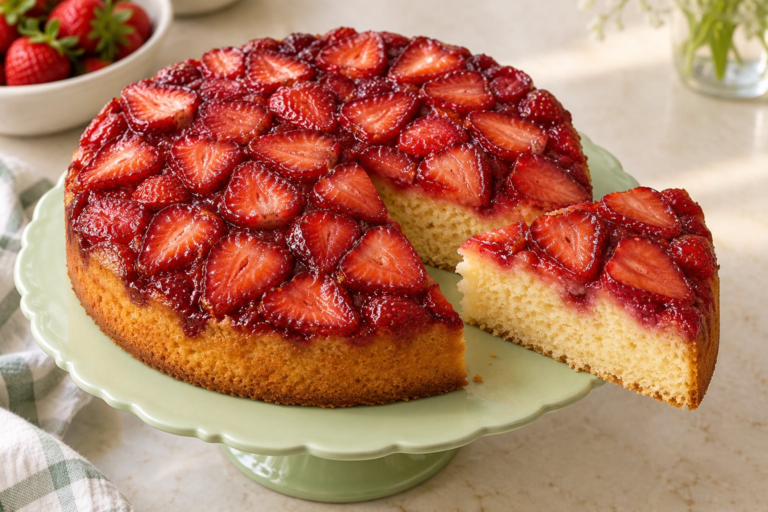 Gluten-Free Strawberry Upside-Down Cake